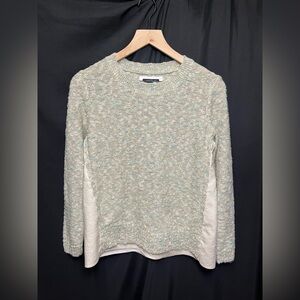 Lafayette 148 New York Textured Linen Gem and Cream Sweater